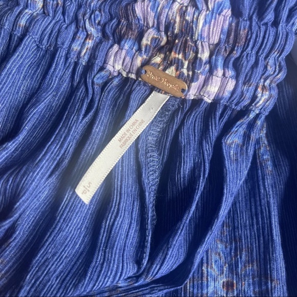 NEW FREE PEOPLE Gold Dust Printed Wide Leg Pants S - Picture 7 of 9